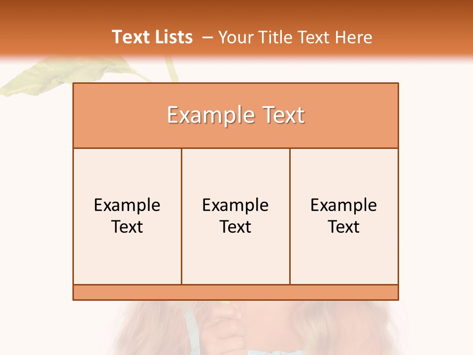 Child Sunflower Hold PowerPoint Template