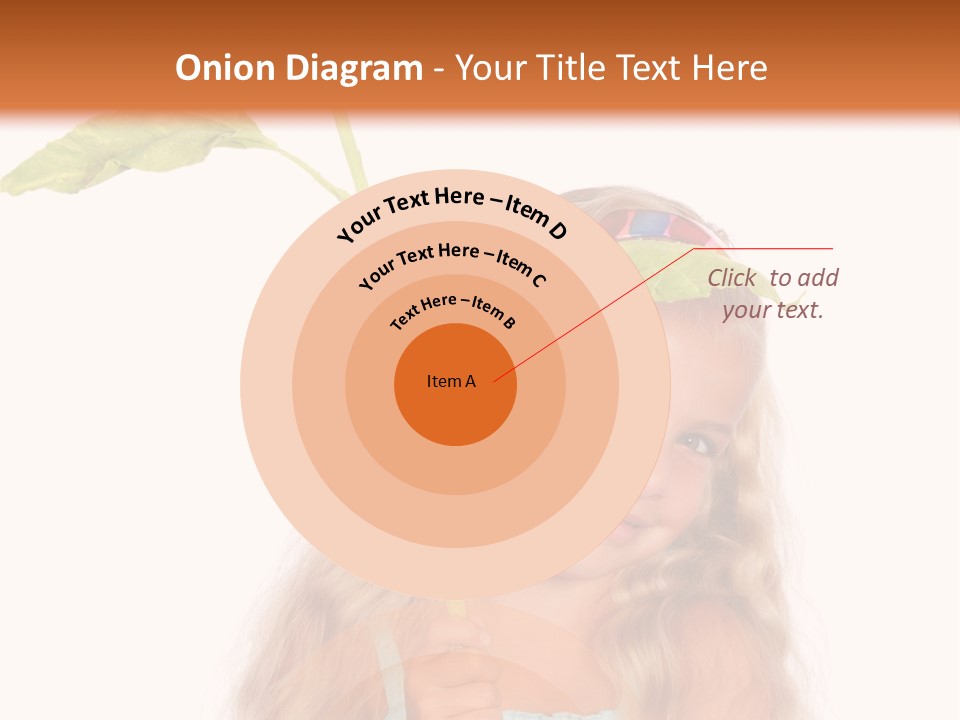 Child Sunflower Hold PowerPoint Template