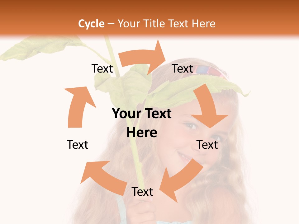 Child Sunflower Hold PowerPoint Template