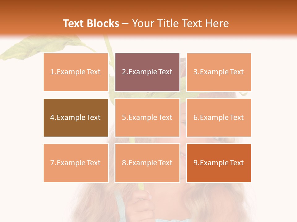 Child Sunflower Hold PowerPoint Template