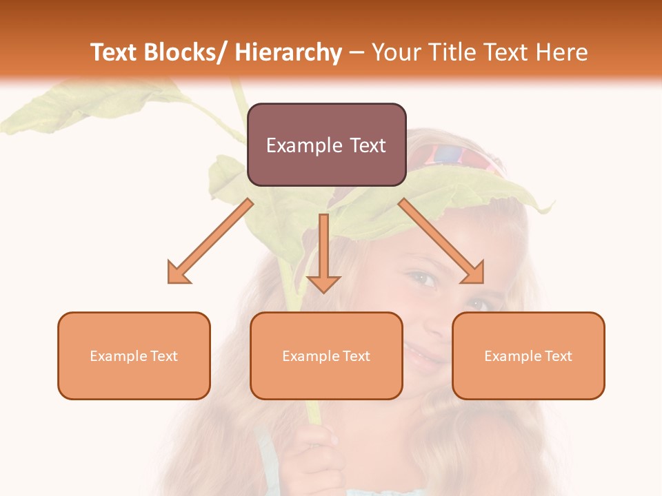Child Sunflower Hold PowerPoint Template