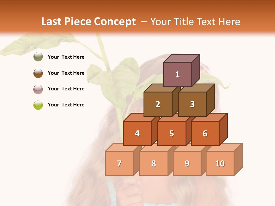 Child Sunflower Hold PowerPoint Template