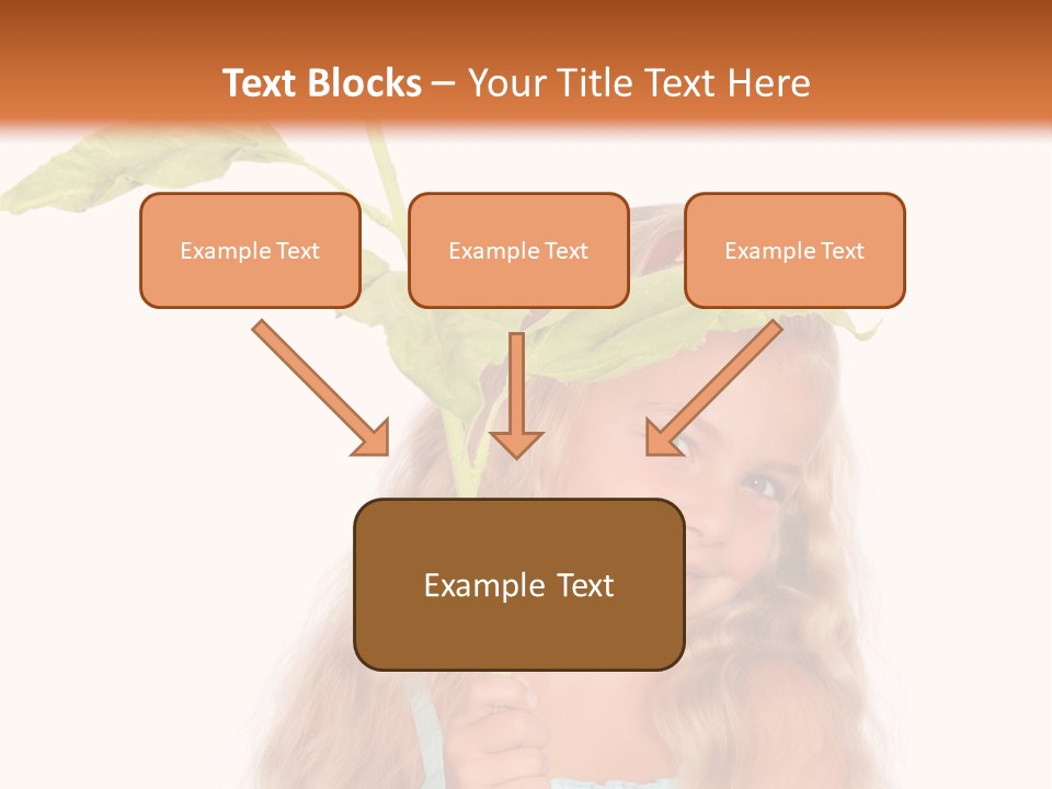 Child Sunflower Hold PowerPoint Template