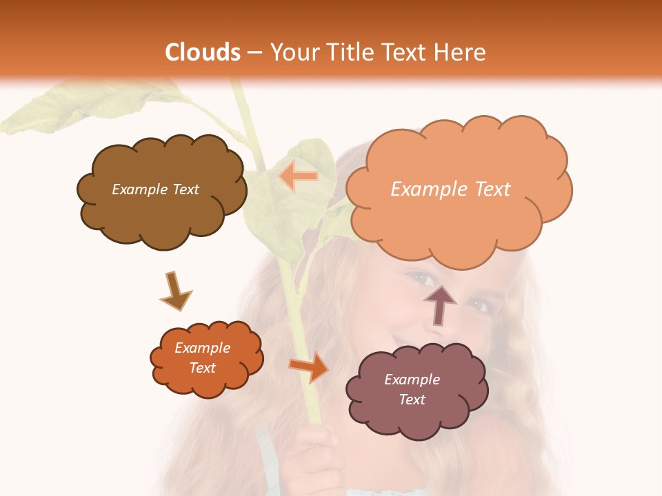 Child Sunflower Hold PowerPoint Template