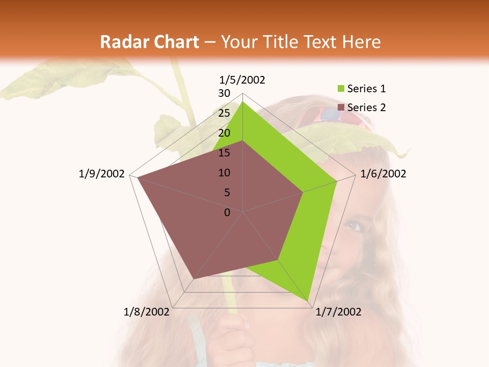 Child Sunflower Hold PowerPoint Template