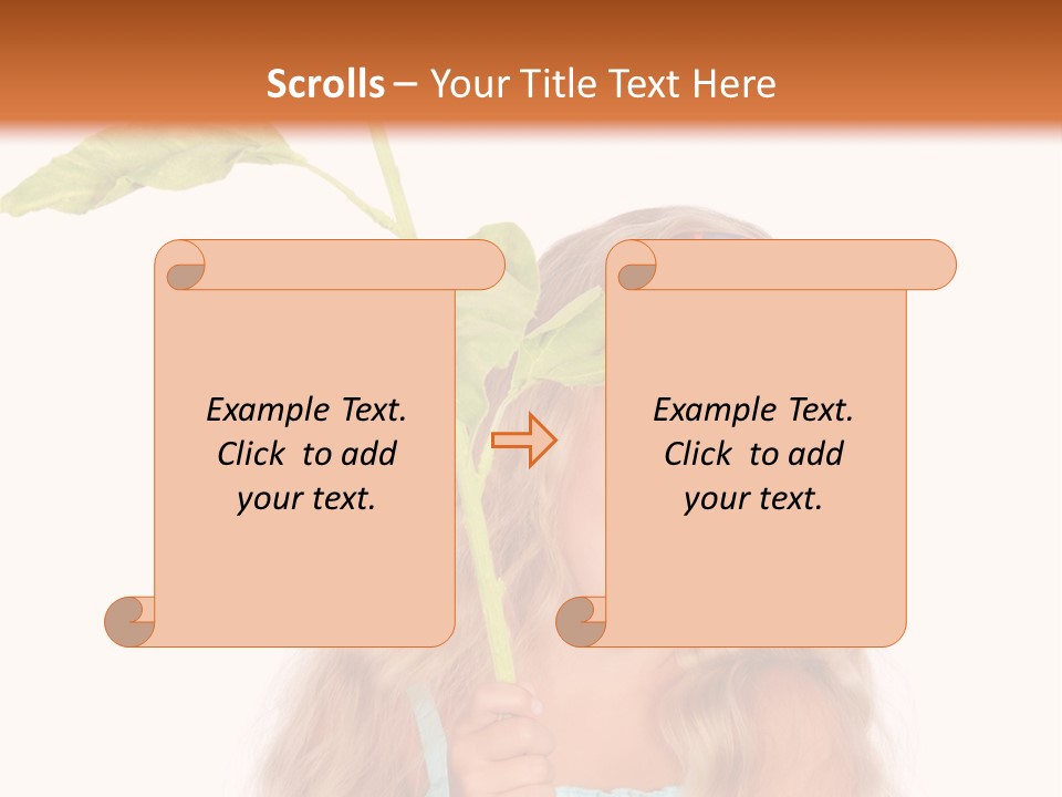 Child Sunflower Hold PowerPoint Template