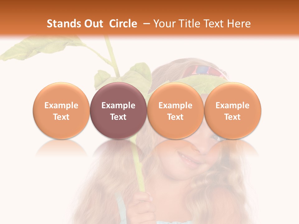 Child Sunflower Hold PowerPoint Template