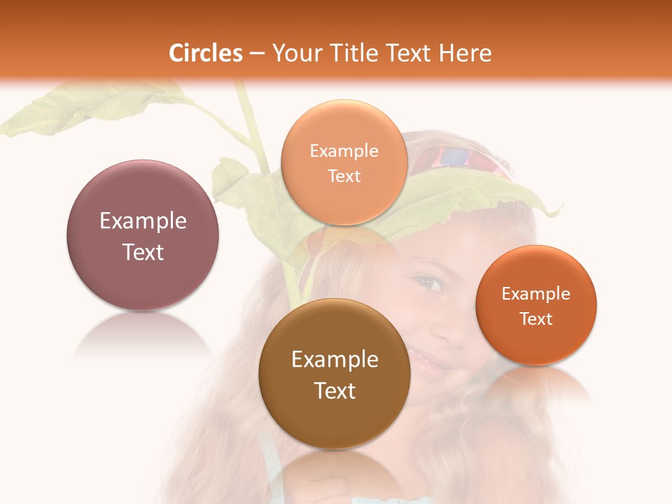 Child Sunflower Hold PowerPoint Template