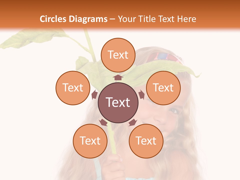 Child Sunflower Hold PowerPoint Template