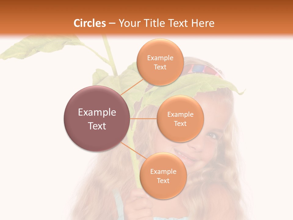 Child Sunflower Hold PowerPoint Template