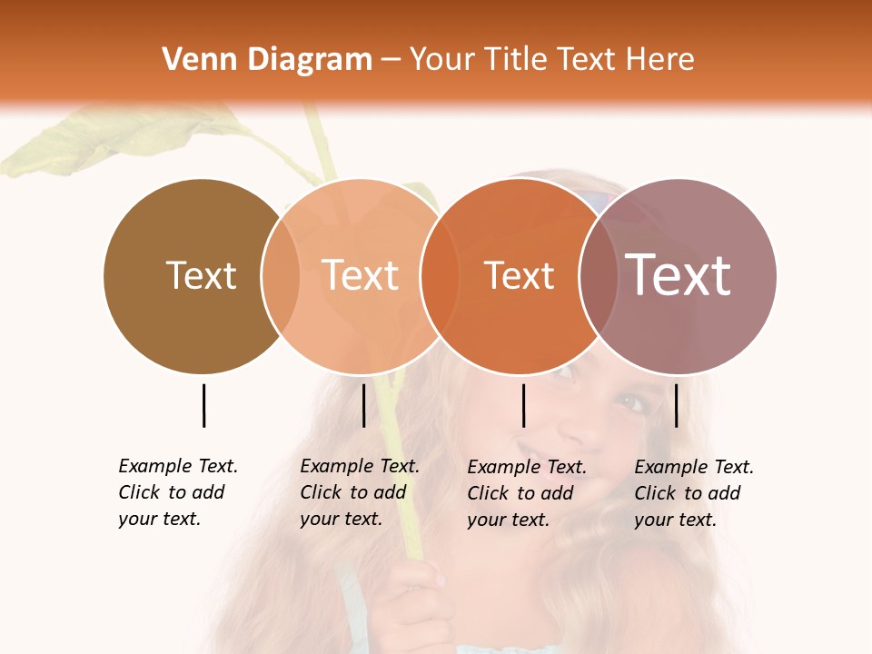 Child Sunflower Hold PowerPoint Template