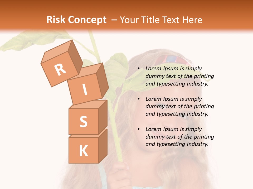 Child Sunflower Hold PowerPoint Template