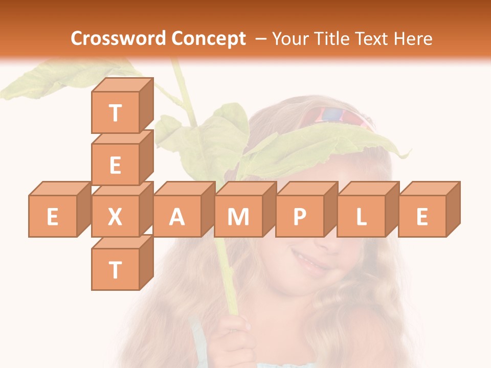 Child Sunflower Hold PowerPoint Template