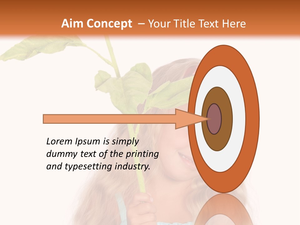 Child Sunflower Hold PowerPoint Template