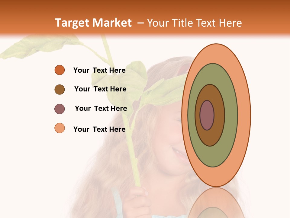 Child Sunflower Hold PowerPoint Template