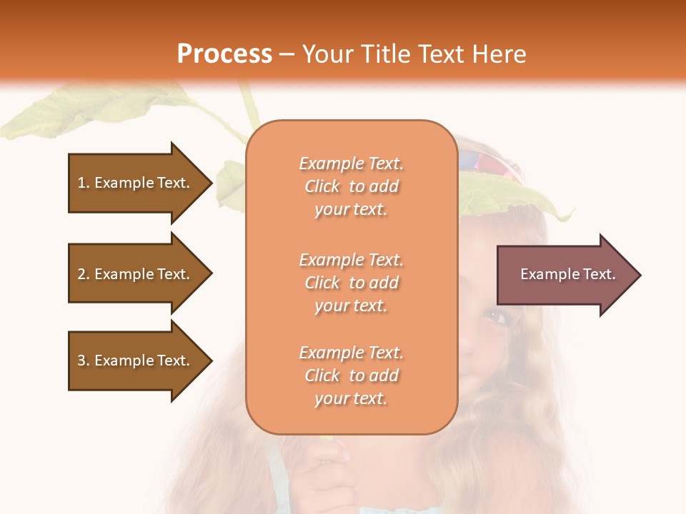 Child Sunflower Hold PowerPoint Template