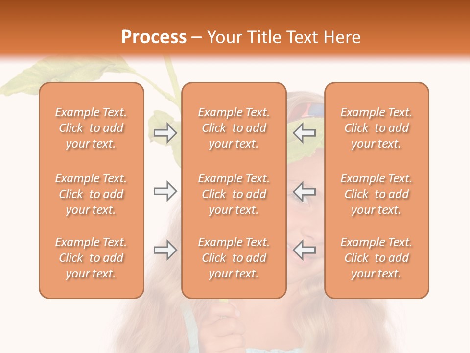 Child Sunflower Hold PowerPoint Template
