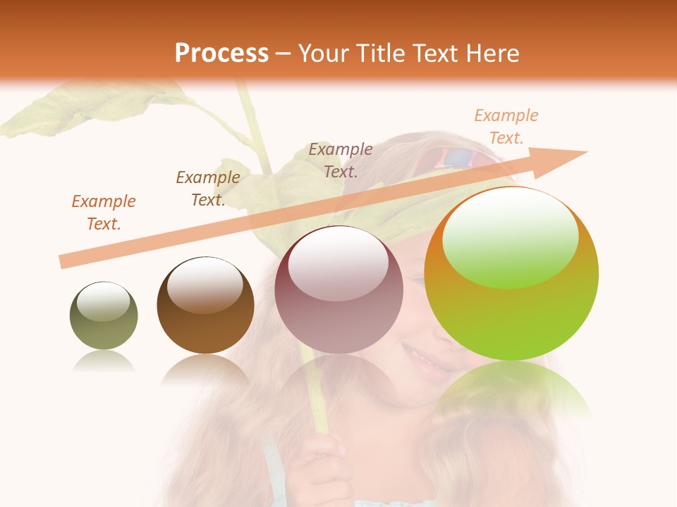 Child Sunflower Hold PowerPoint Template