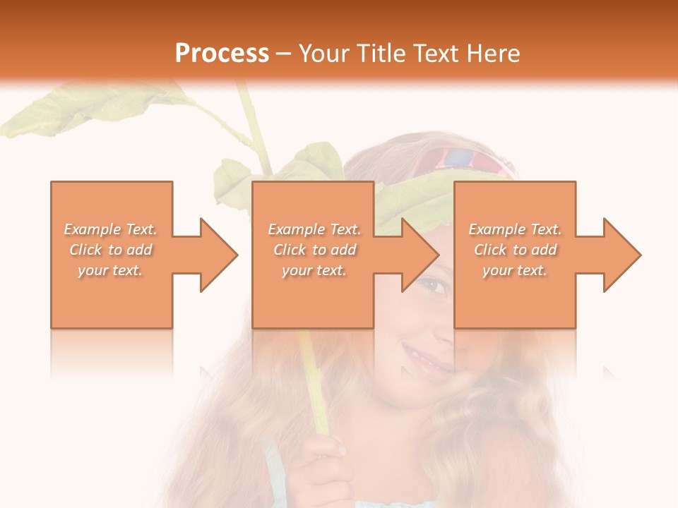 Child Sunflower Hold PowerPoint Template