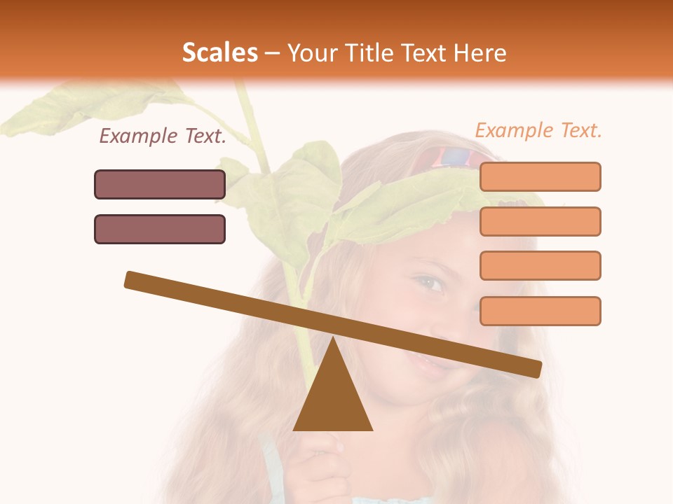 Child Sunflower Hold PowerPoint Template
