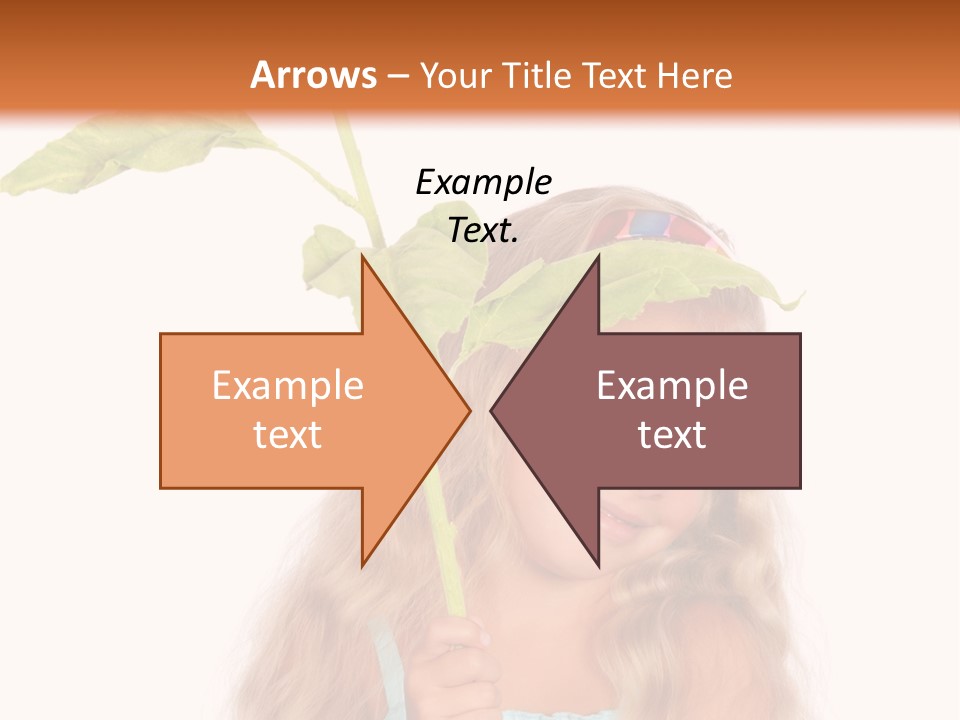 Child Sunflower Hold PowerPoint Template