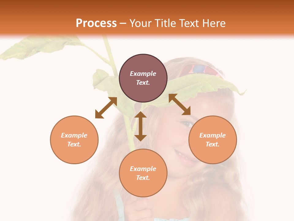Child Sunflower Hold PowerPoint Template