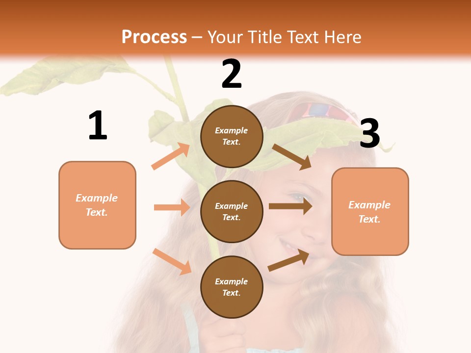 Child Sunflower Hold PowerPoint Template