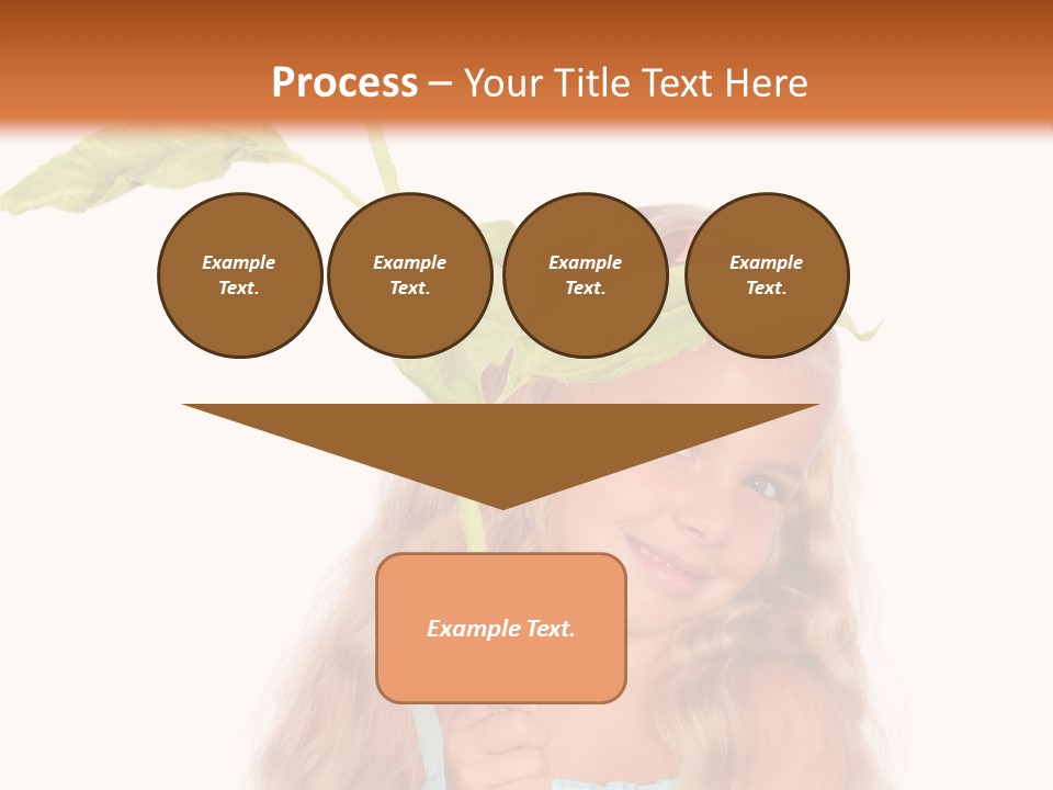 Child Sunflower Hold PowerPoint Template