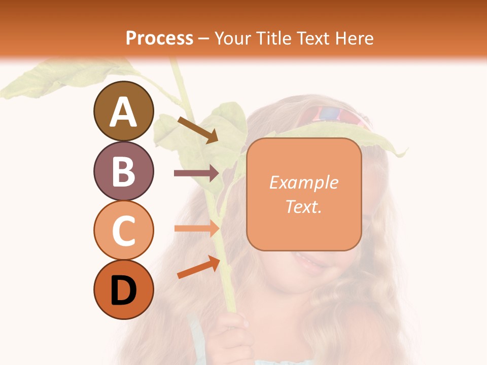 Child Sunflower Hold PowerPoint Template