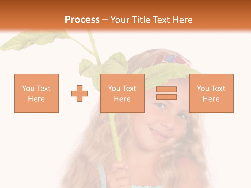 Child Sunflower Hold PowerPoint Template
