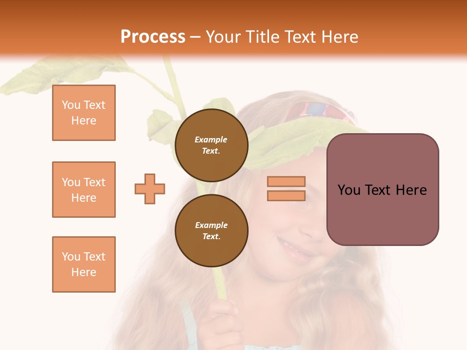 Child Sunflower Hold PowerPoint Template