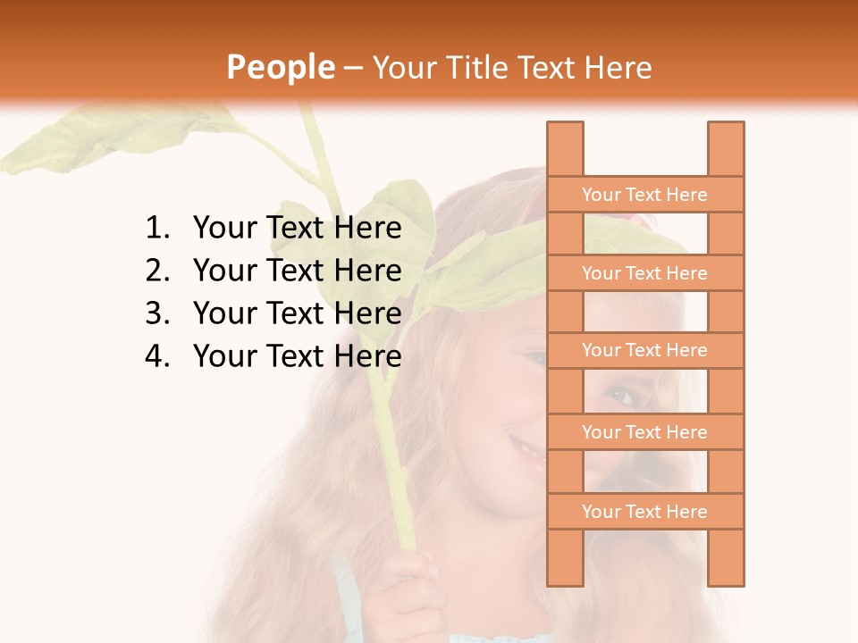 Child Sunflower Hold PowerPoint Template