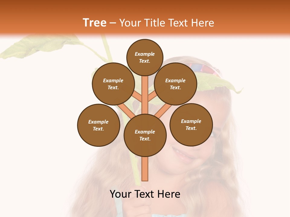 Child Sunflower Hold PowerPoint Template