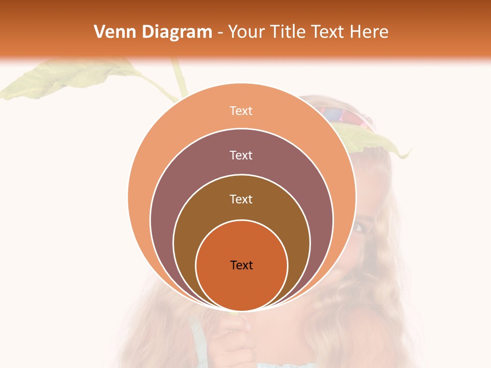 Child Sunflower Hold PowerPoint Template