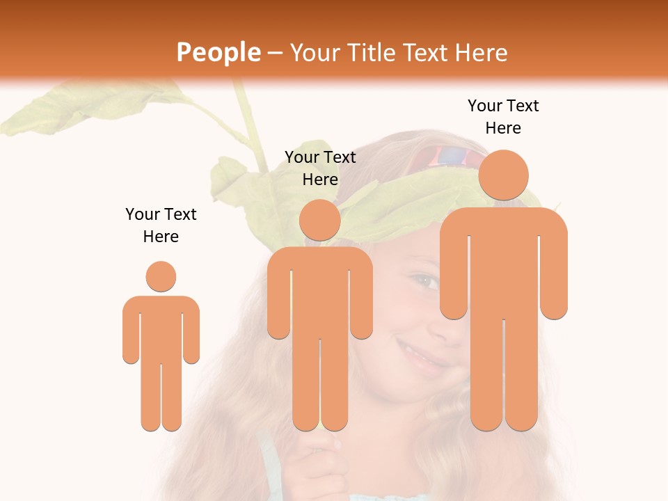 Child Sunflower Hold PowerPoint Template