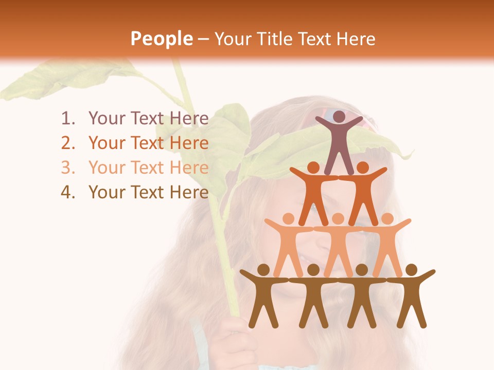 Child Sunflower Hold PowerPoint Template