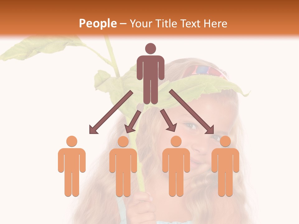 Child Sunflower Hold PowerPoint Template