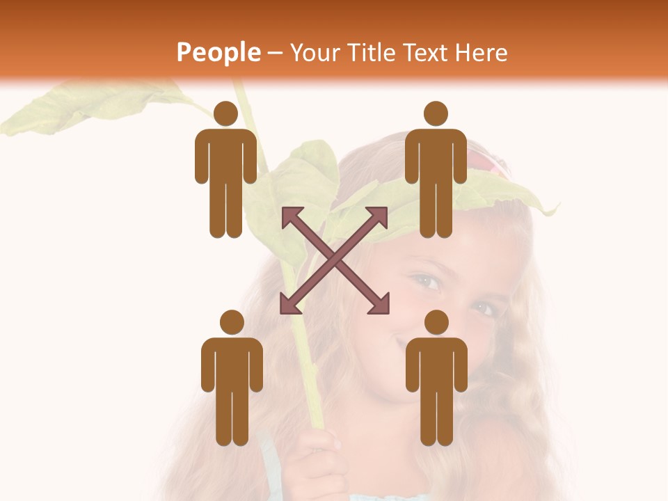 Child Sunflower Hold PowerPoint Template