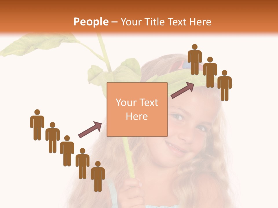 Child Sunflower Hold PowerPoint Template