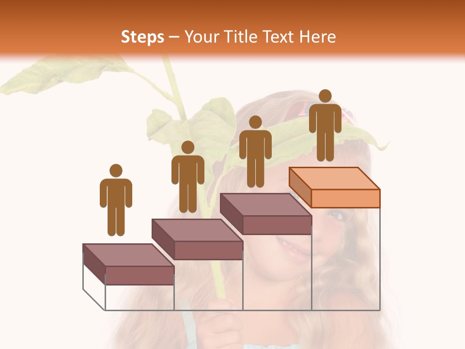 Child Sunflower Hold PowerPoint Template