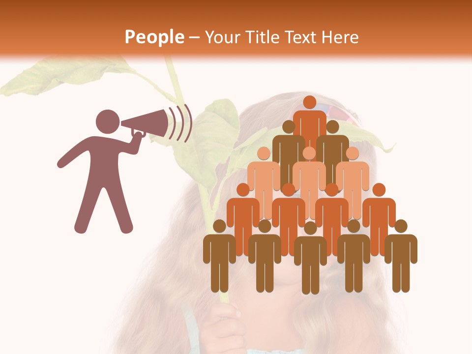 Child Sunflower Hold PowerPoint Template