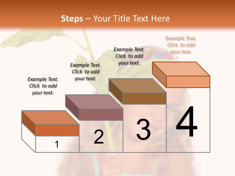 Child Sunflower Hold PowerPoint Template