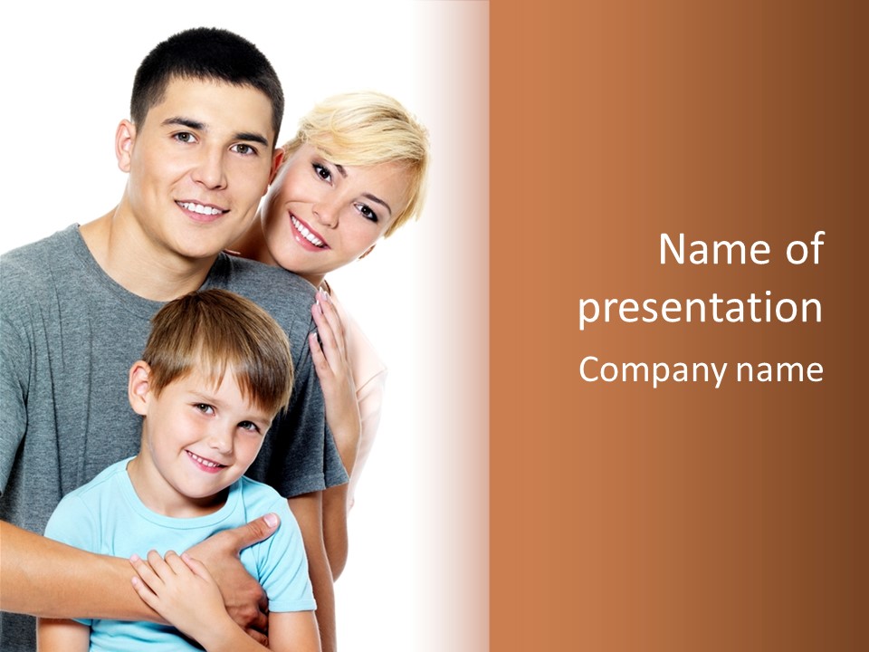 Parent Kid Woman PowerPoint Template