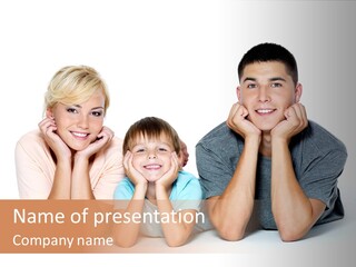 Isolated Boy Expressing PowerPoint Template