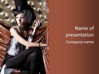 Bonnet Person Vintage PowerPoint Template