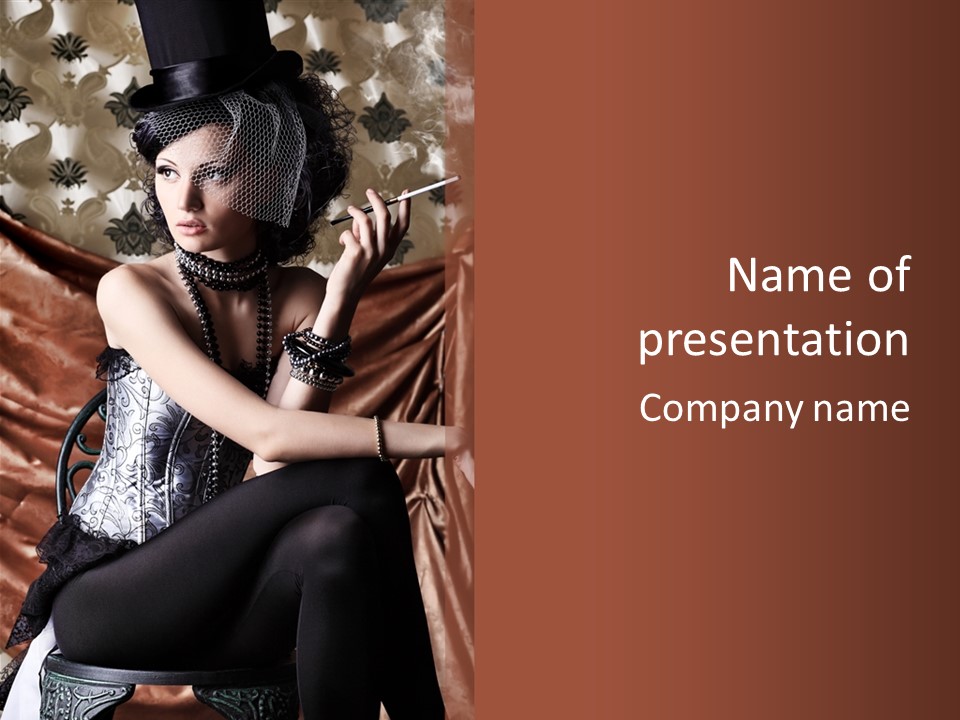 Bonnet Person Vintage PowerPoint Template