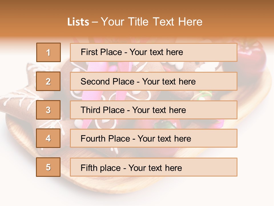 Food And Drink Cookie Christmas Ornament PowerPoint Template