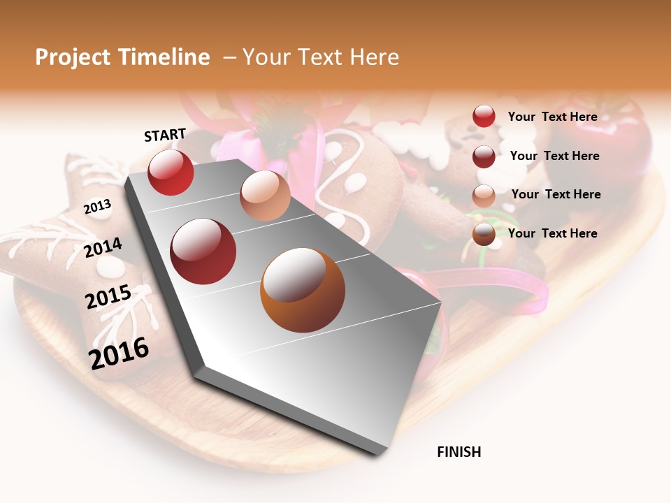 Food And Drink Cookie Christmas Ornament PowerPoint Template