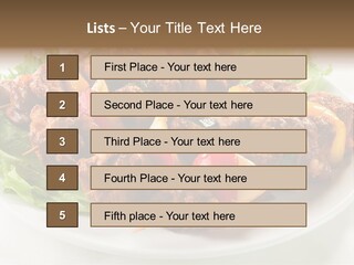 Vegetable Shish Stick PowerPoint Template