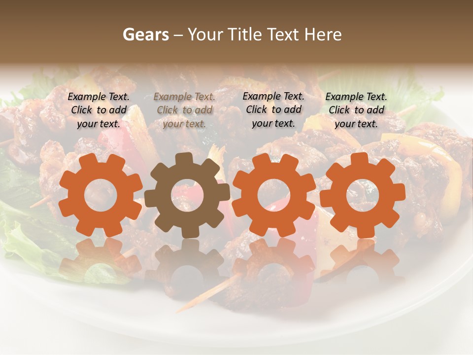 Vegetable Shish Stick PowerPoint Template